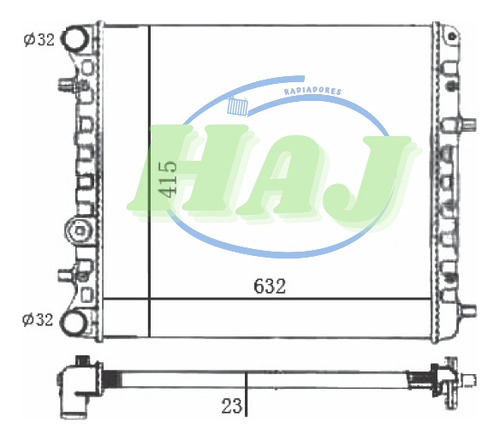 Radiador Gol Com Ar G5 G6 G7 G8 Com Ar 2009 2010 2012 Até 22