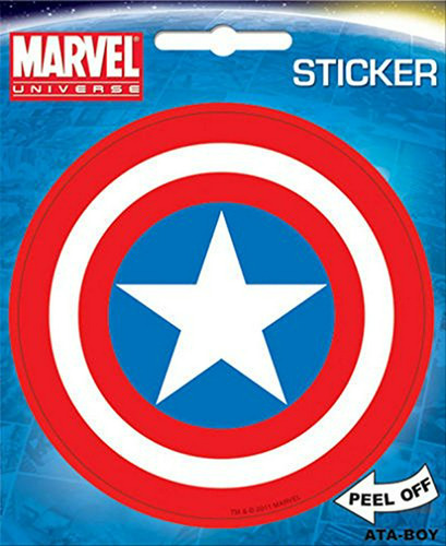 Ata-boy Marvel Comics Capitán América Shield 4  Pegatina A T