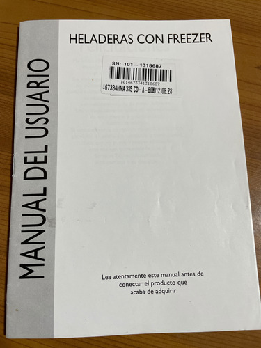 Heladera Mabe A Reparar, Motor Nuevo, Leer Bien Blanco (Usado)