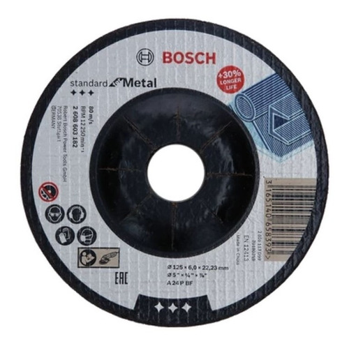 Imagen 1 de 1 de 10 Discos De Desbaste 4 1/2 Bosch