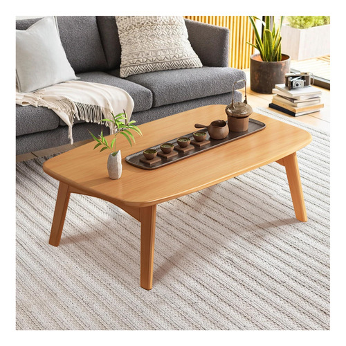 Mesa De Café De Piso Japonesa De Rzoizwko, Mesa De Madera De