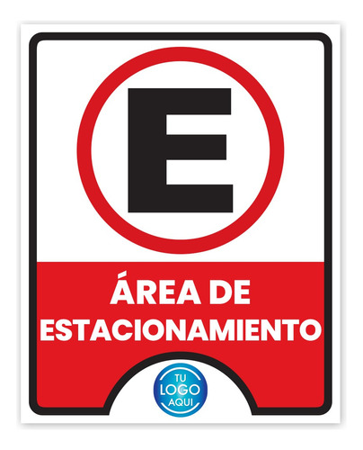 Señalamiento Personalizado 20x25cm Área De Estacionamiento