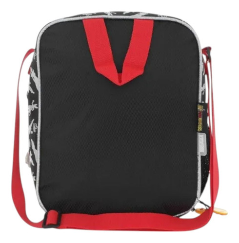 Lonchera Escolar Infantil Keepack Dragon Ball Super Goku 3d Rojo Impresion En Vinil