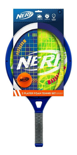 Juego Set Tenis Nerf Franklin Niño 2 Raquetas Blanca Y Azul