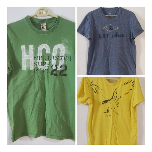 Lote Playeras Hombre Usadas Chica Original Hollister 