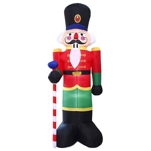 2.4m Inflable Cascanueces Navideños Exterior Decoración 2023