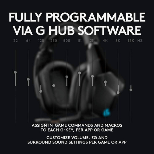 Imagen 8 de 10 de Auricular Gamer Inalambrico Logitech G935 Rgb Sonido 7.1