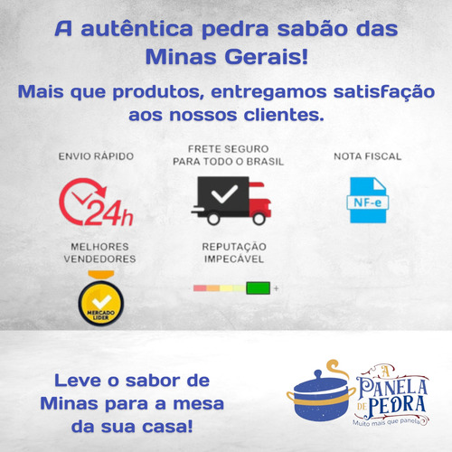 Panelas De Pedra Sabão 500ml - 12 Peças