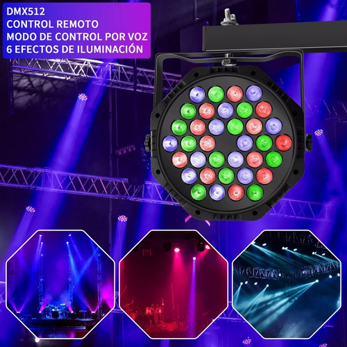 4 Cañon De Leds 36x1 Rgb Audio Rítmico