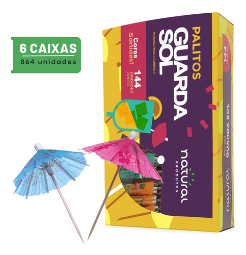 Palito Decorativo Guarda Sol Para Drinks / Bebidas Tropicais