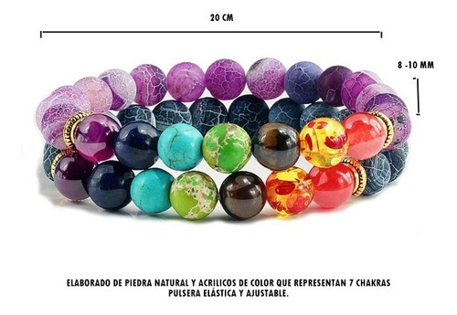 Imagen 2 de 2 de Set De Pulsera 7 Chakras