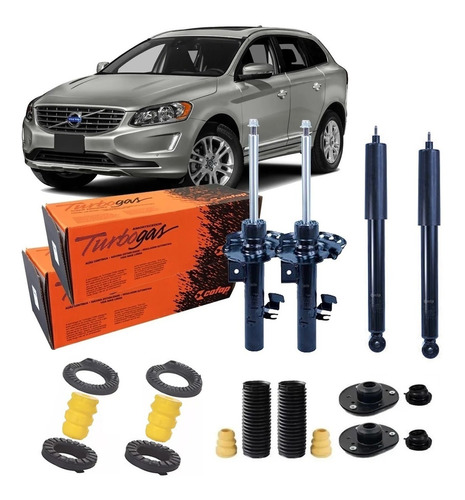 4 Amortecedor Volvo Xc60 T5 T6 11 2012 2013 2014 2015 C/kits