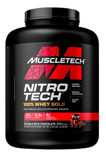 Imagen 1 de 4 de Proteina Nitro Tech Whey Gold  Muscletech 5lbs