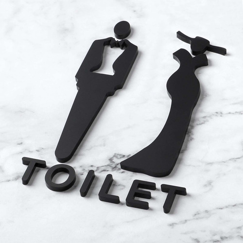 2 Letrero De Wc, Tablero De Muestra Para Puerta De Universal