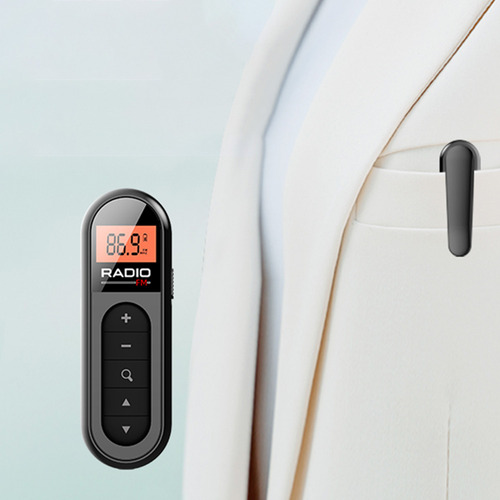 Rádio Fm Mini Pocket 76-108 Mhz Recarregável Lavalier