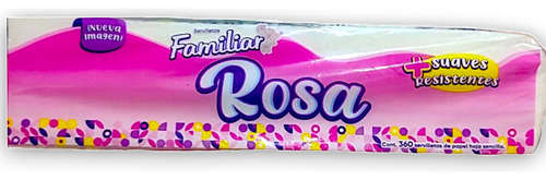 Servilleta De Papel Familiar Marca Rosa  Cont. 360