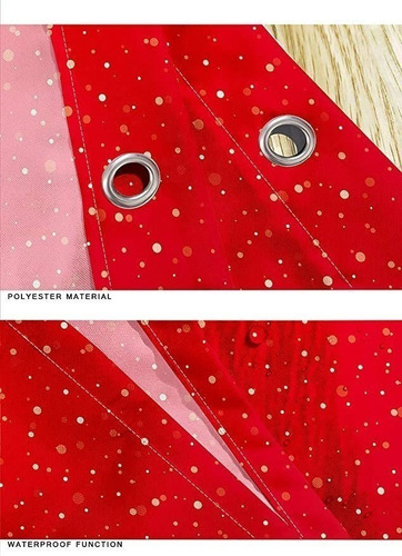 Q Juego De Baño De Navidad Impermeable Para Cortina De Ducha