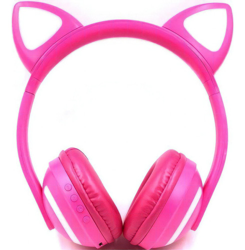 Headphone Com Bluetooth Gatinho Com Led Lindo Orelhas Gato