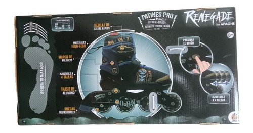 Imagen 2 de 2 de Patines En Linea Renegade Tallas Ajustables 35-38