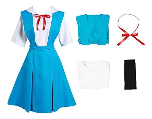 2024 Anime Ayanami Rei Cosplay Disfraz Uniforme Falda