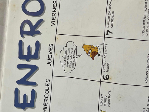 Calendario 1994 Los Simpsons Súper Coleccionables!!!! (Usado)