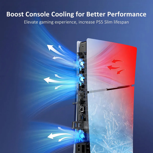 Ventilador De Enfriamiento Para Ps5 Slim Usb 3.0 Port Negro