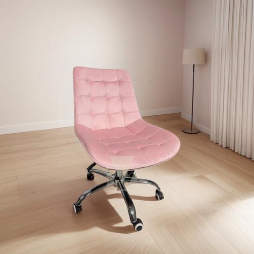 Silla De Escritorio Macron Diseño Capitone Tapiz Terciopelo