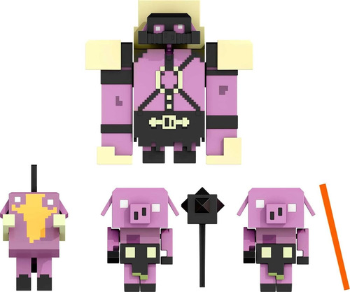 Mattel Minecraft Legends Nether Invasion Pack, Juego De 4 Fi