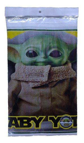 Mantel Para Fiestas Baby Yoda. 1 Pieza. Rectangular 