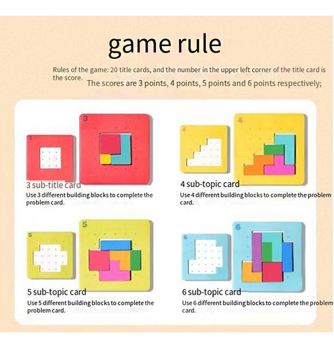 Tangram Matemáticos Niños Para De Tablero Bloques Juguetes