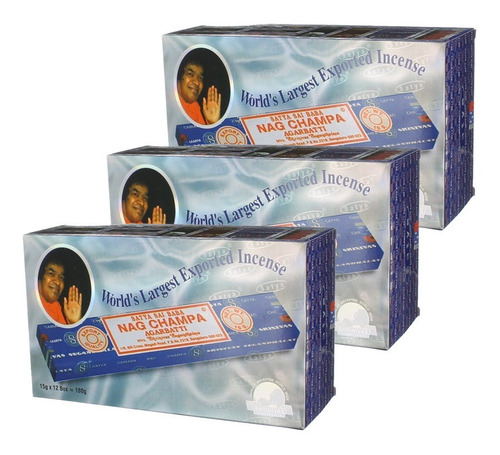 Cajas Incienso Nag Champa 180grm X 3