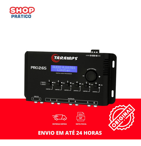 Crossover Processador Audio Digital Equaliza Pro 2.6 Taramps