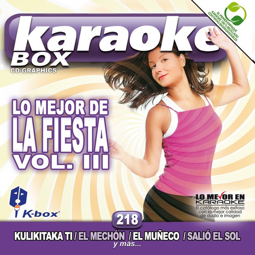 Cd+g Karaoke K-box Lo Mejor De La Fiesta Vol. 3