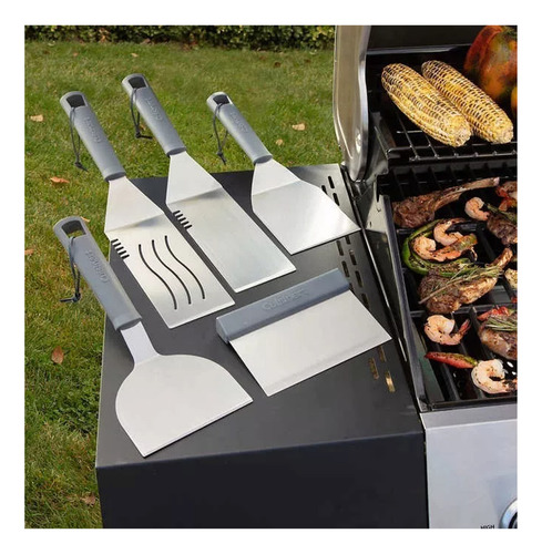Set De Espatulas Bbq Acero Inoxidable 5pz Cuisinart Msi