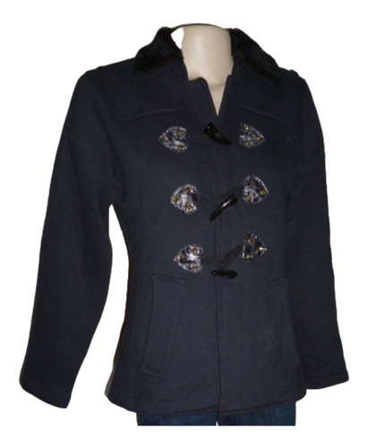 Tapado Saco Montgomery Sweet Cuello Piel Tachas Frisa