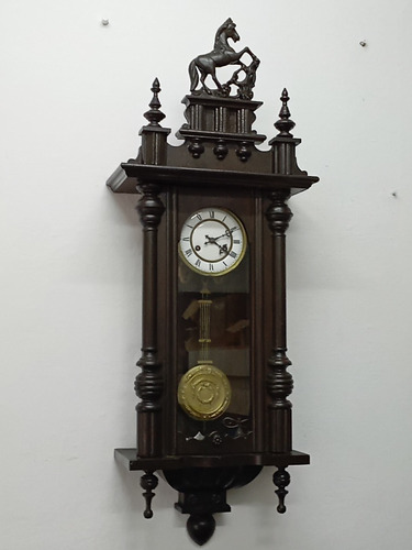 Antiguo Reloj De Pared Thomas Haller Aleman Funcionando