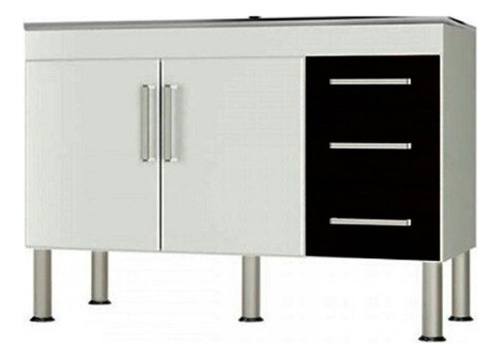 Balcão Armário Cozinha Gabinete Pia 120cm 100% Mdf