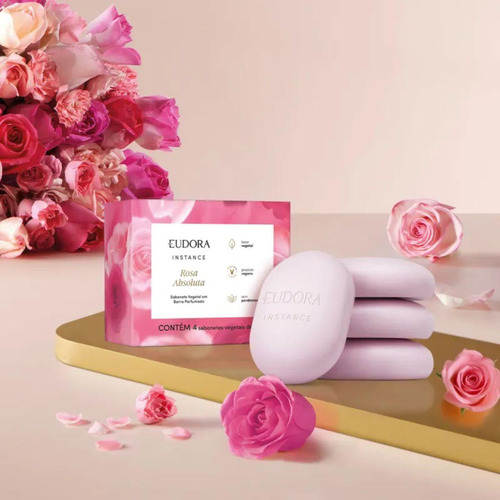 Sabonete Em Barra Eudora Instance Rosa Absoluta 4x80g