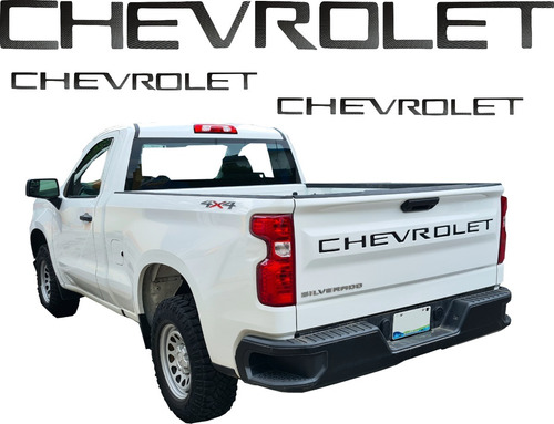 Sticker Calca Chevrolet Silverado Caja Batea 2019 2020 2021 