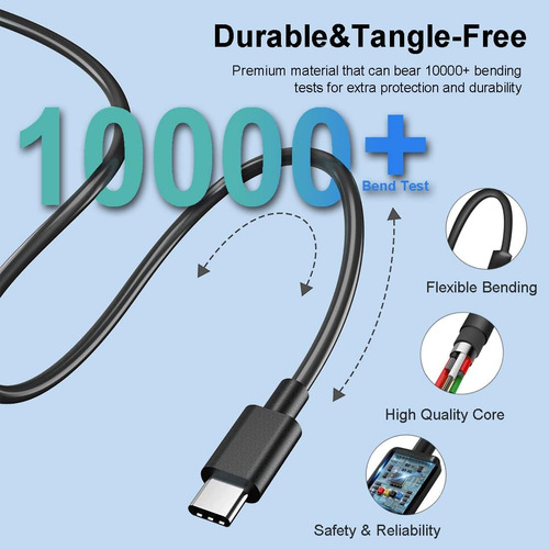 Oxyglow Cargador Rápido Usb C De 45 W Para Cargador Samsung Tipo C, Usb C Cargador De Teléfono Android Con 2m Cable Carga Rápida, Para Galaxy S23 Ultra/s23/s23+/s22/s22+/note10/note20/s20/s21/s10