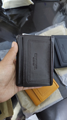 Billetera Hombre - 3 Cuerpos Sin Cadena Humerpaul 100% Cuero
