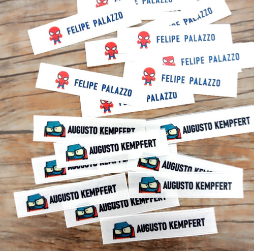 60 Etiquetas Personalizadas De Raso Termoadhesivas