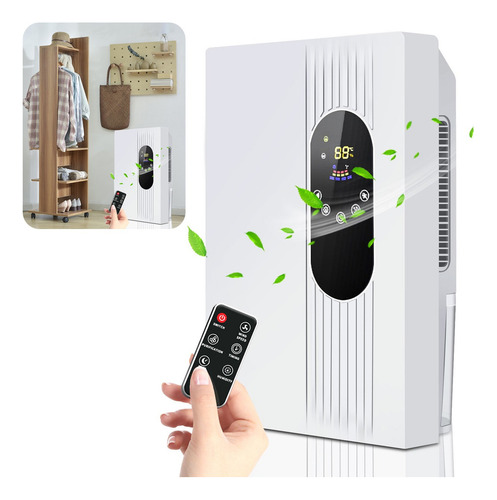 Deshumidificador Para La Humedad De Cuarto 2.2l 72w,dehumidifier Con Pantalla Led, Táctil Y Mando A Distancia,portátil Y Silencioso,para Hogar Y Baño Con 3 Modo De Trabajo Y Apagado Automático