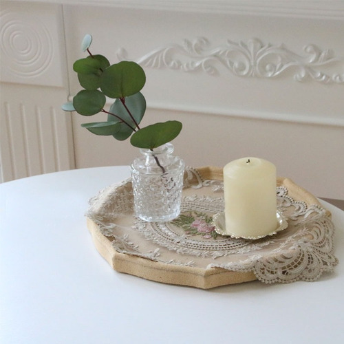 Mantel Transparente De Tela De Encaje Bordado Ovalado Europe