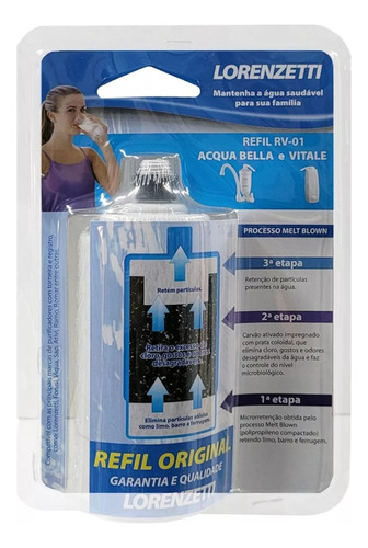 Refil P/filtro Lorenzetti Acqua Bella/vitale Rv01 (original)