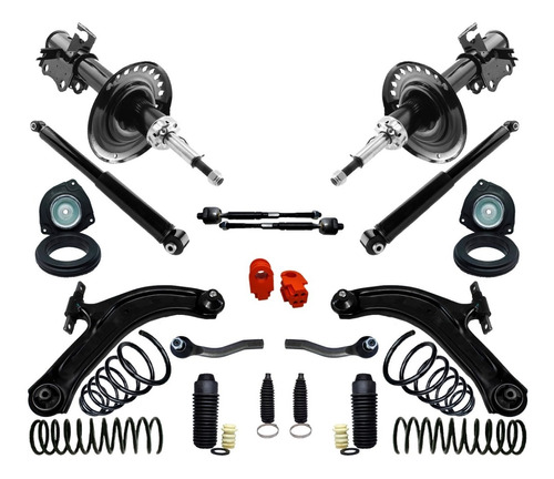 Kit Amortiguadores Horquillas Resortes Base Sentra B16 07-12