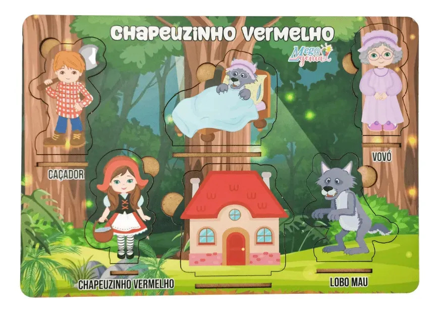 Brinquedo Educativo Jogo Tabuleiro Chapeuzinho Vermelho Mega Impress