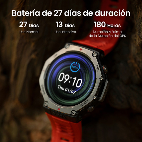 Smartwatch Reloj Inteligente Amazfit T-rex 3 Gps Oximetro Sumergible Mide Presión Frecuencia Cardíaca Medidor De Sueño Deportes