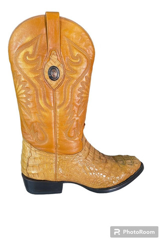 Bota Tombstone Boots Vaquera Original Piel De Cocodrilo 