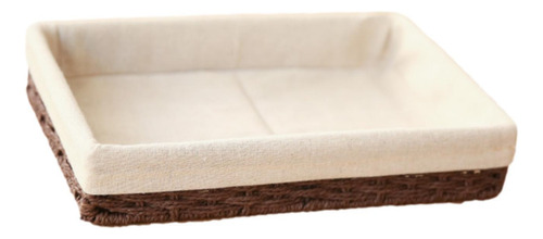 Basque Tejido Bin Organizador Rectangular Moderno Café L